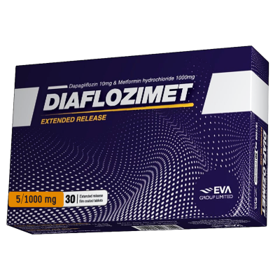 DIAFLOZIMET 5 / 1000 MG ( DAPAGLIFLOZIN + METFORMIN ) 30 EXTENDED-RELEASE FILM-COATED TABLETS
